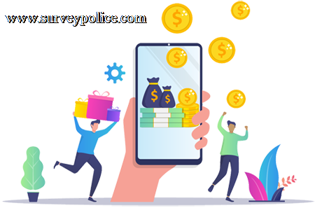illustration depicting rewards earned from paid surveys