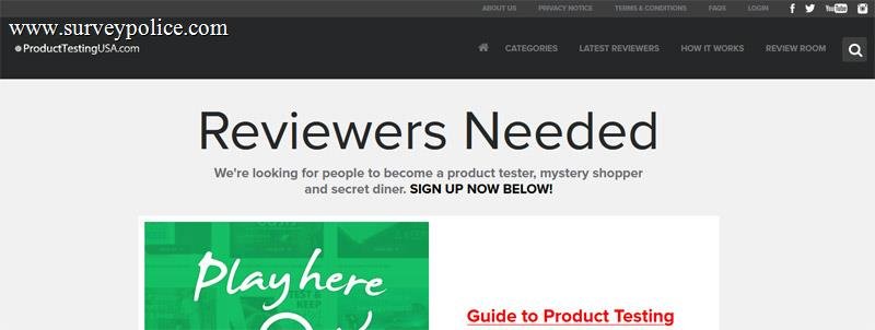 Product Testing USA website
