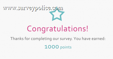 Congratulations for completing a survey