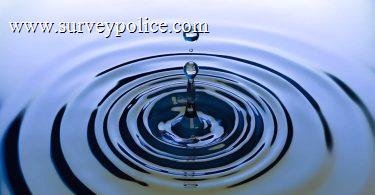 Water droplet causing a ripple